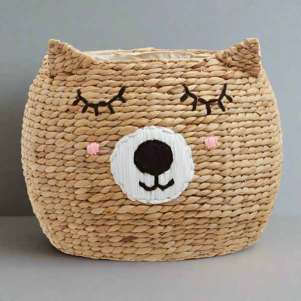 Enchanting Lidi Cat Face Woven Basket