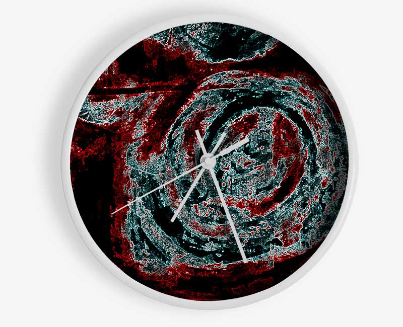 Red n Blue Mayhem Clock - Wallart-Direct UK