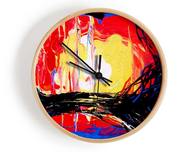 Abstract Earth Clock - Wallart-Direct UK