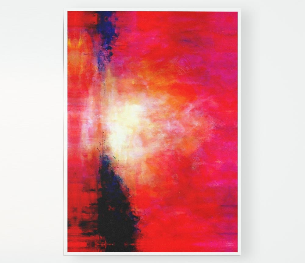 Abstract Pink River Print Poster Wall Art