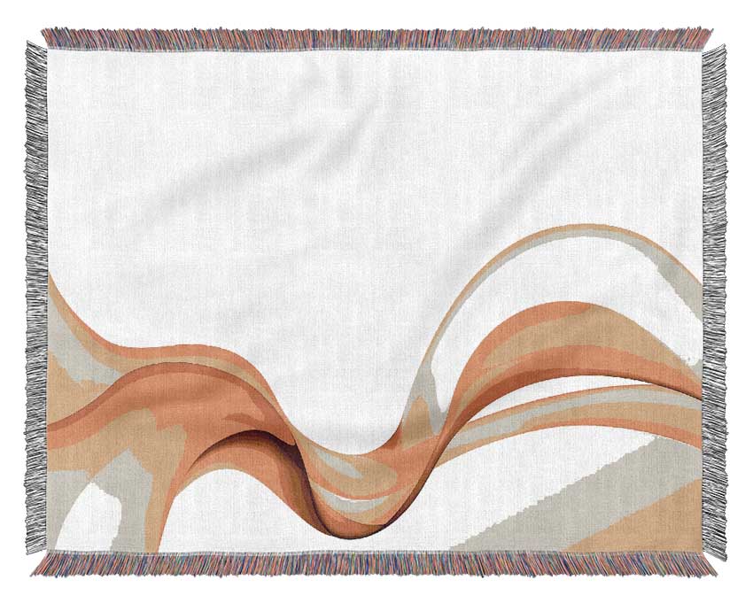 Golden Yellow Wave Woven Blanket