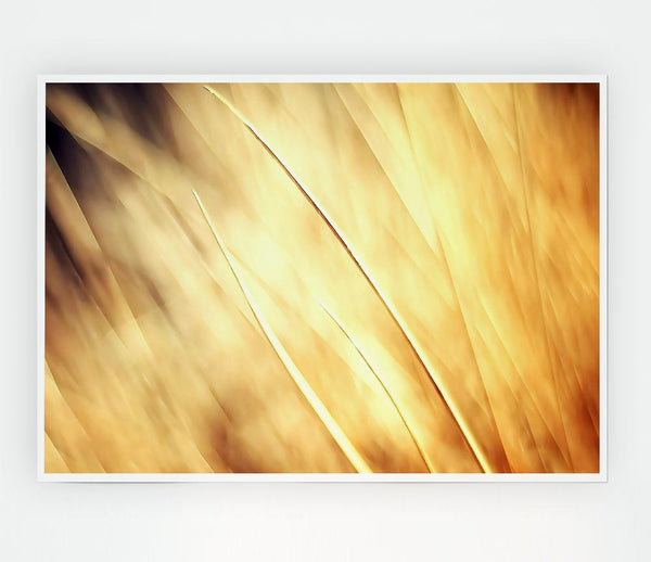 Autumn Grass Print Poster Wall Art