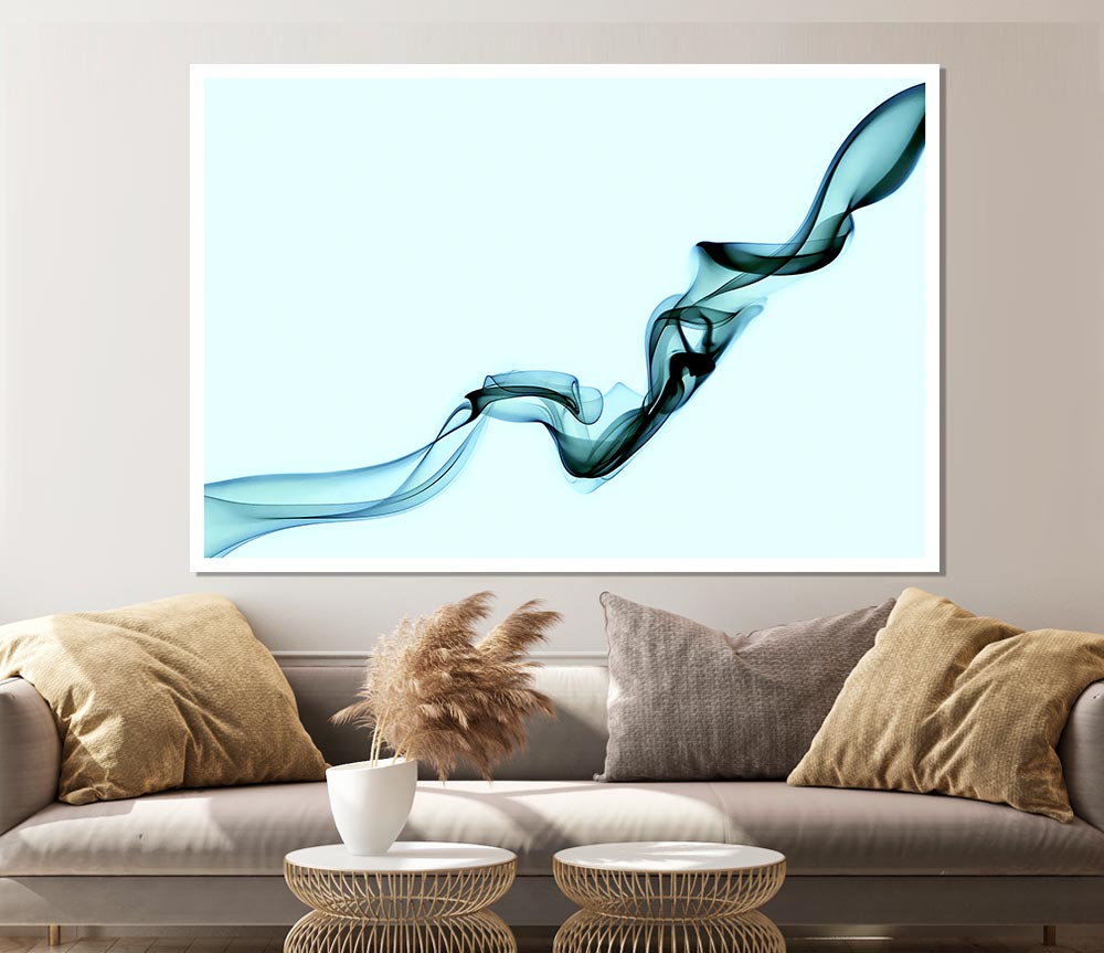 Baby Blue Silk Print Poster Wall Art