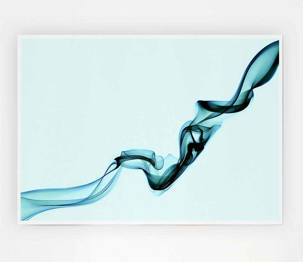 Baby Blue Silk Print Poster Wall Art