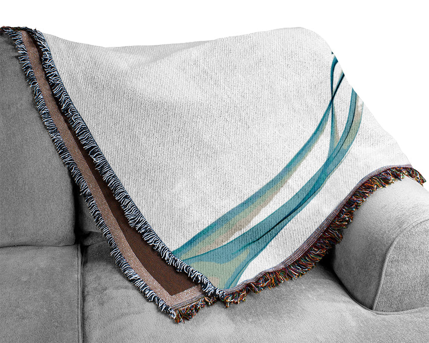 Baby Blue Silk Woven Blanket