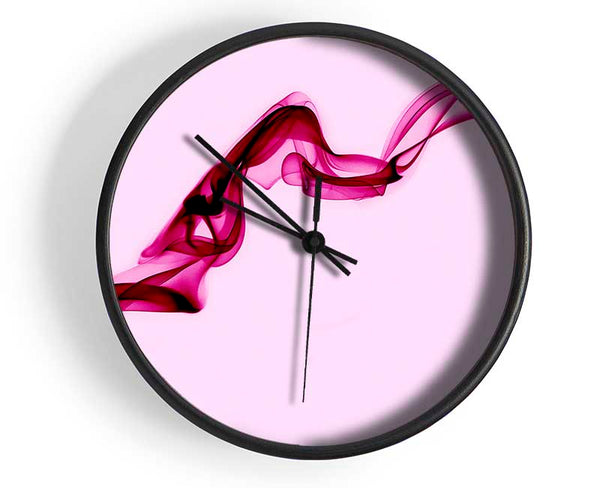 Baby Pink Silk Clock - Wallart-Direct UK