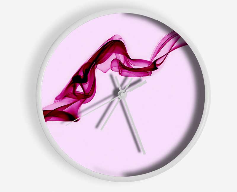 Baby Pink Silk Clock - Wallart-Direct UK