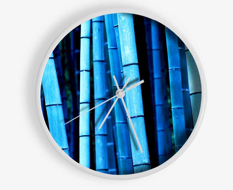 Bamboo Blues Clock - Wallart-Direct UK