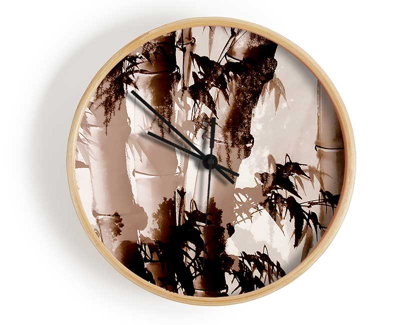 Bamboo Caines Clock - Wallart-Direct UK