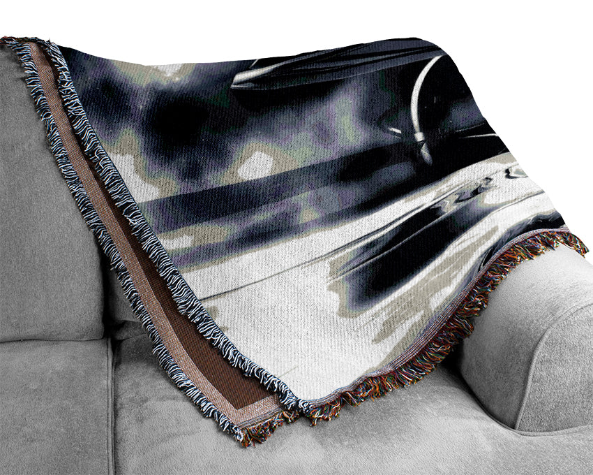 Black n White Explosive Woven Blanket