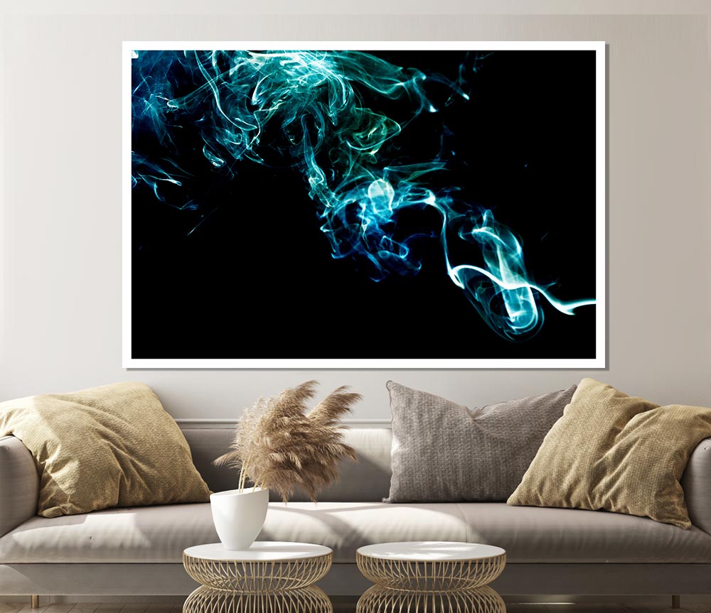 Blue Energy Print Poster Wall Art