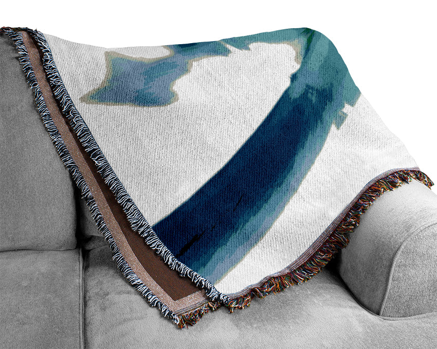 Blue Green Celebration Woven Blanket