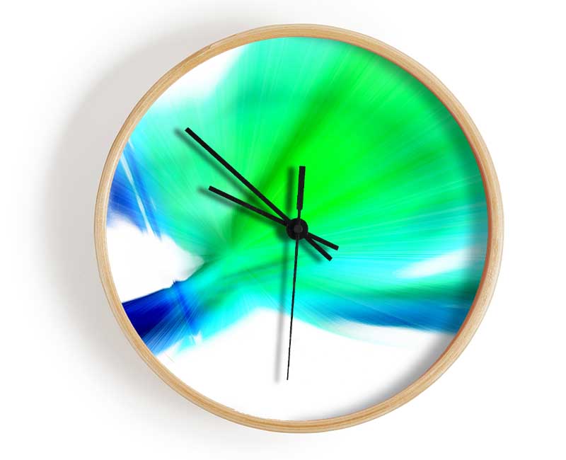 Blue Green Celebration Clock - Wallart-Direct UK