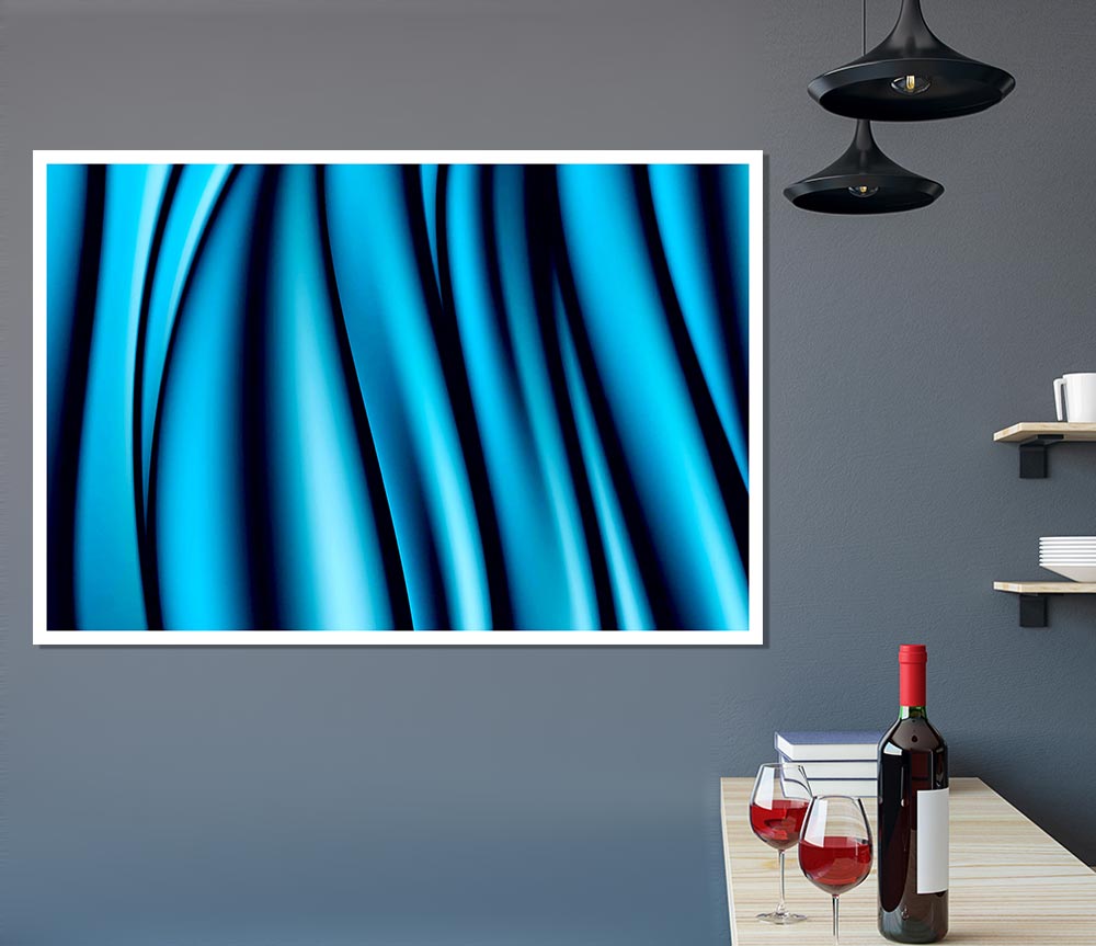 Blue Ice Sculptor Print Poster Wall Art