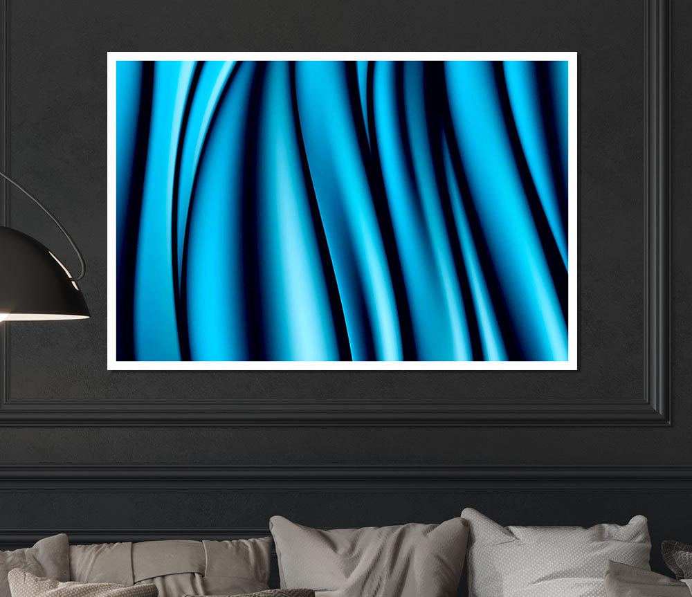 Blue Ice Sculptor Print Poster Wall Art