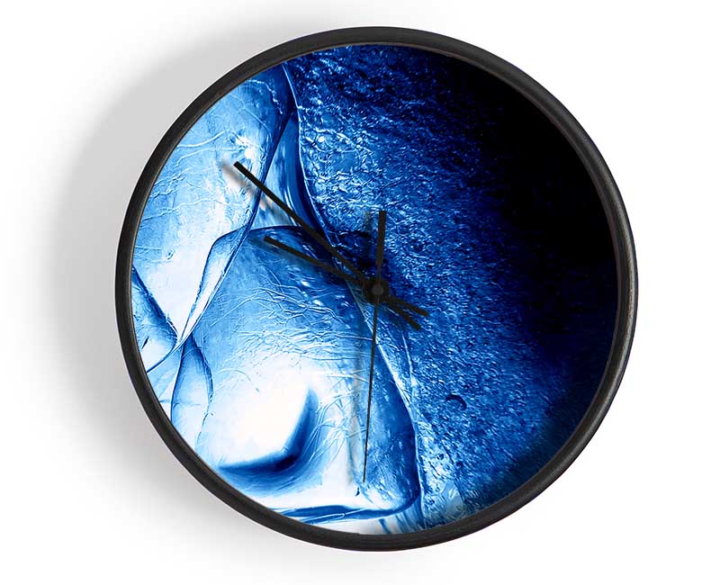 Blue Ice Clock - Wallart-Direct UK