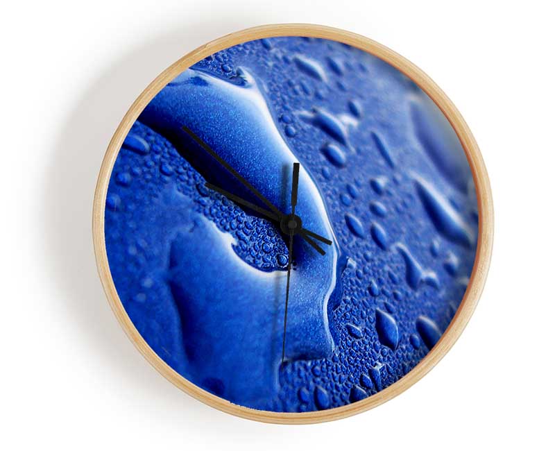 Blue Liquid Clock - Wallart-Direct UK