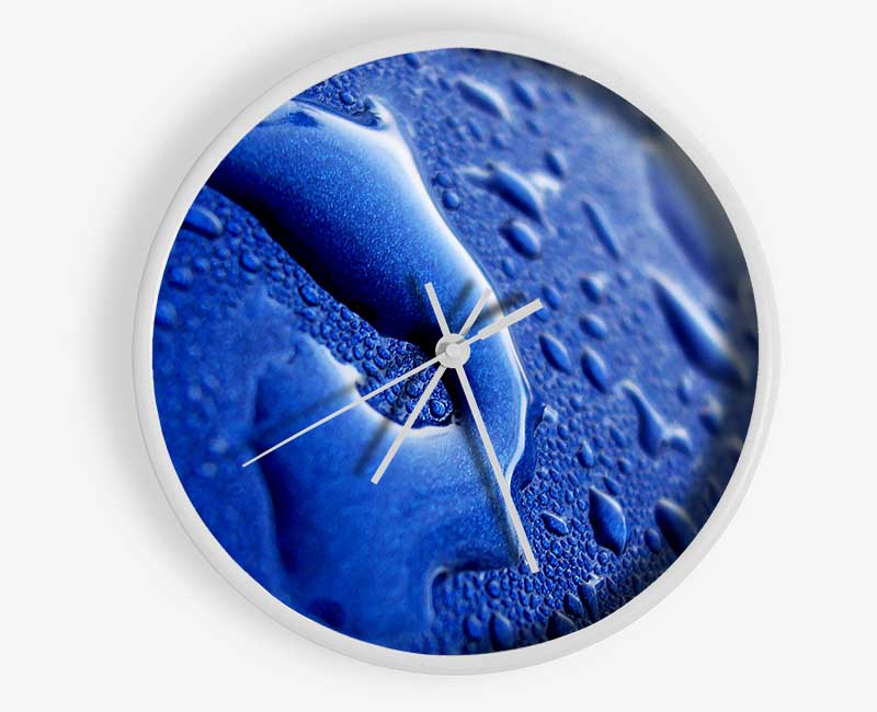 Blue Liquid Clock - Wallart-Direct UK