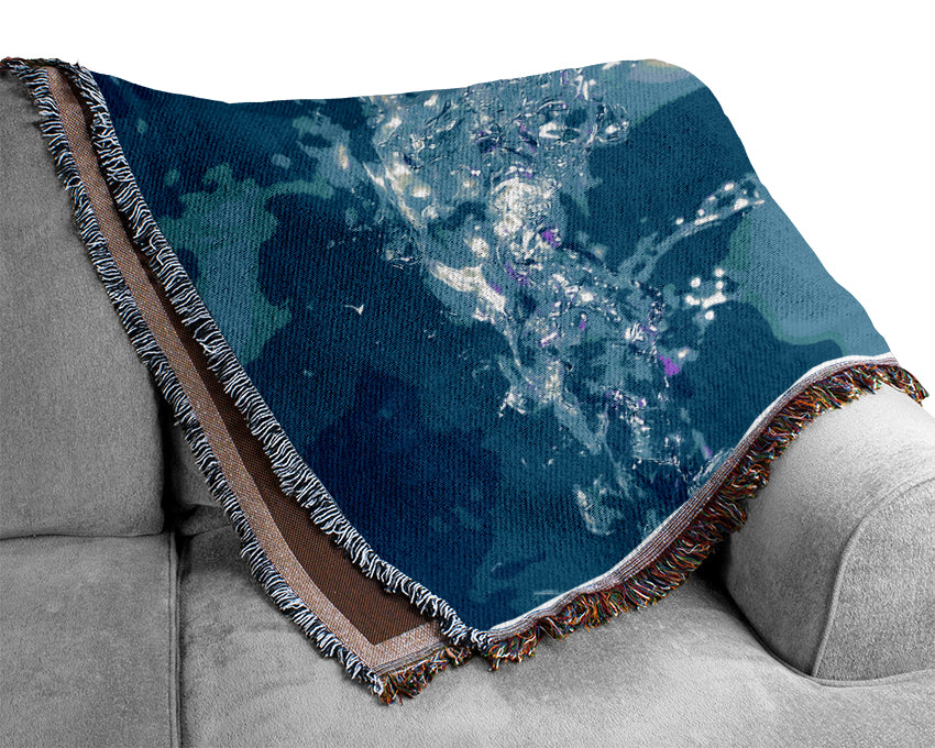 Blue Parting Woven Blanket