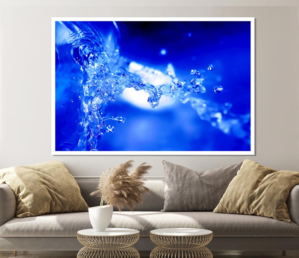 Blue Parting Print Poster Wall Art