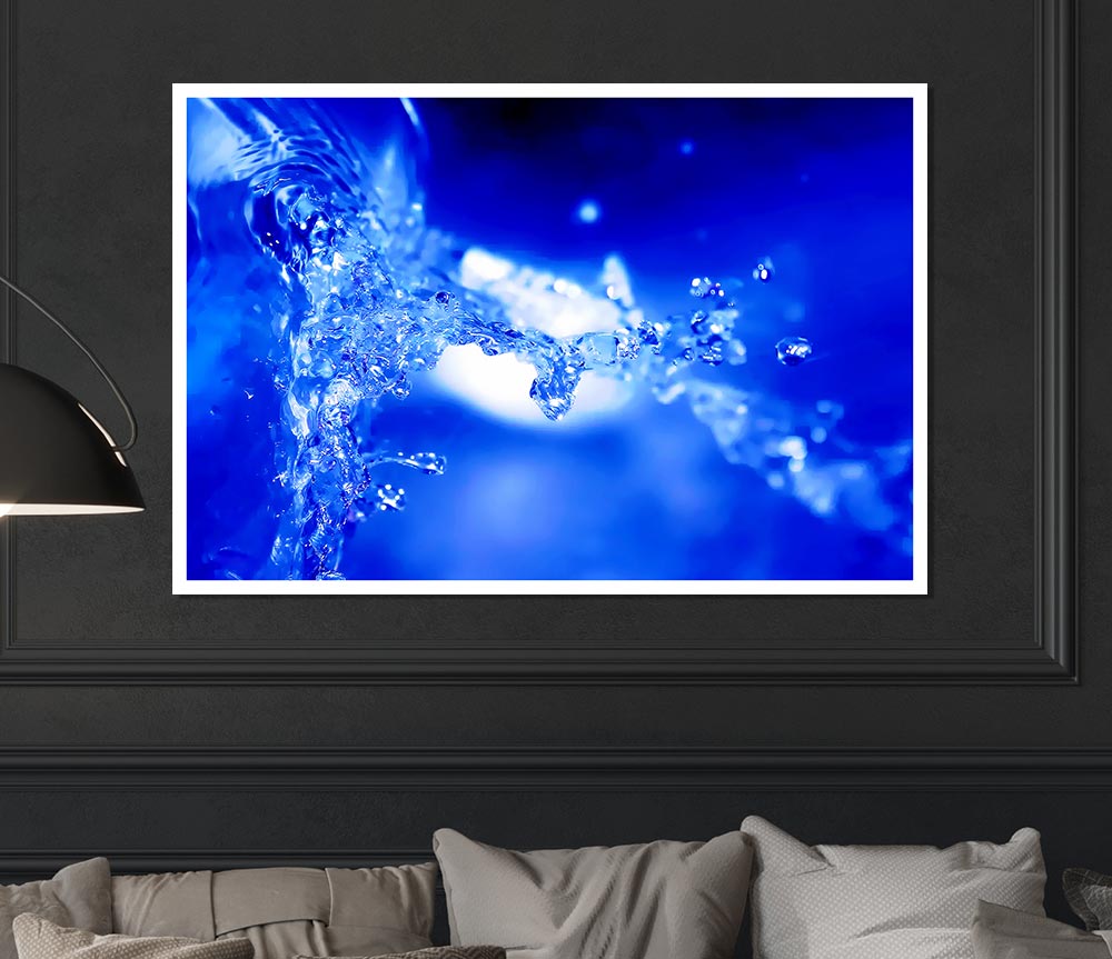 Blue Parting Print Poster Wall Art