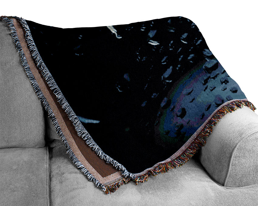 Blue Rain Woven Blanket