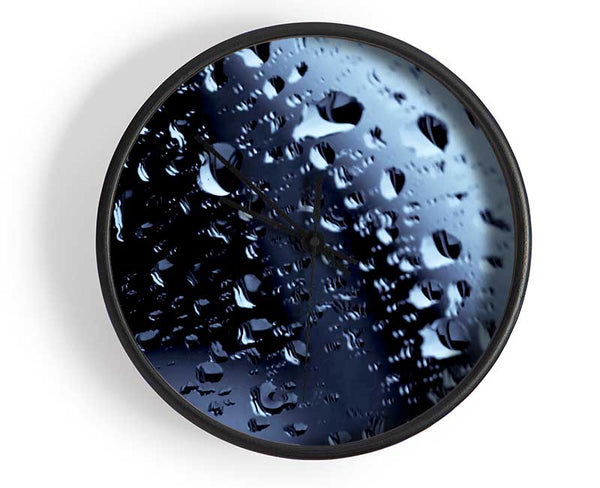 Blue Rain Clock - Wallart-Direct UK