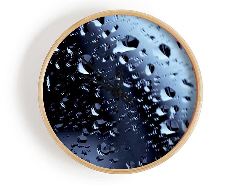 Blue Rain Clock - Wallart-Direct UK