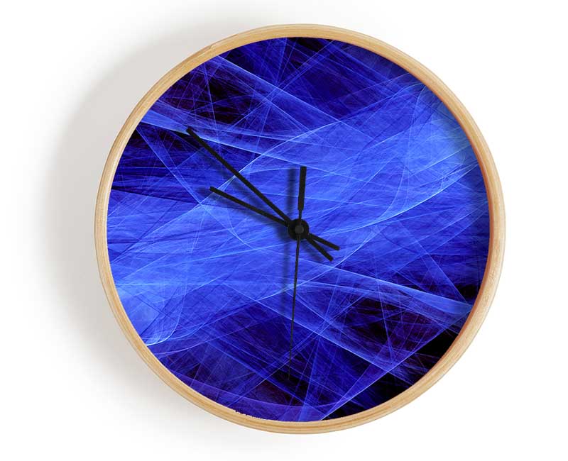 Blue Sound Wave Clock - Wallart-Direct UK