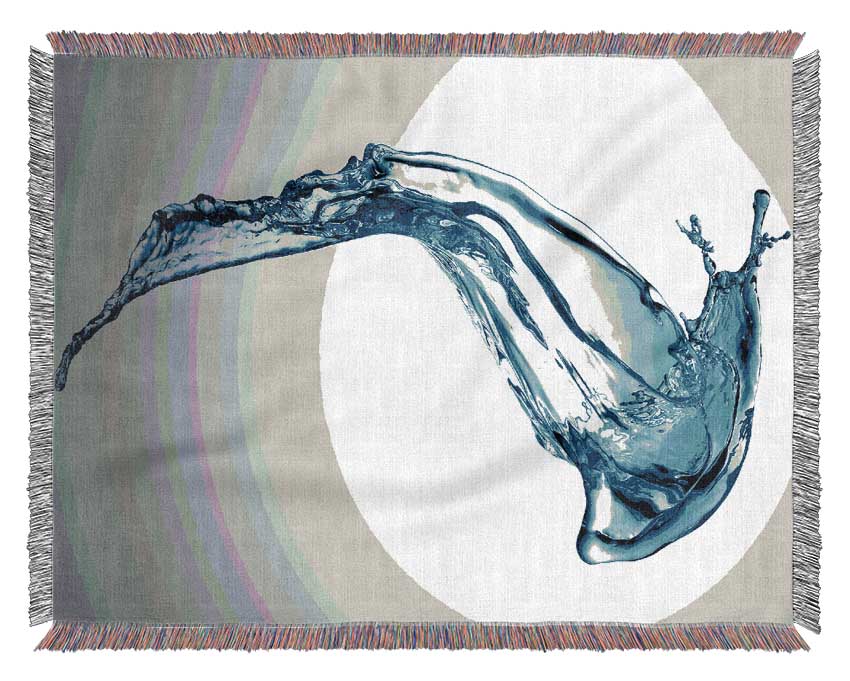 Blue Splash Motion Woven Blanket