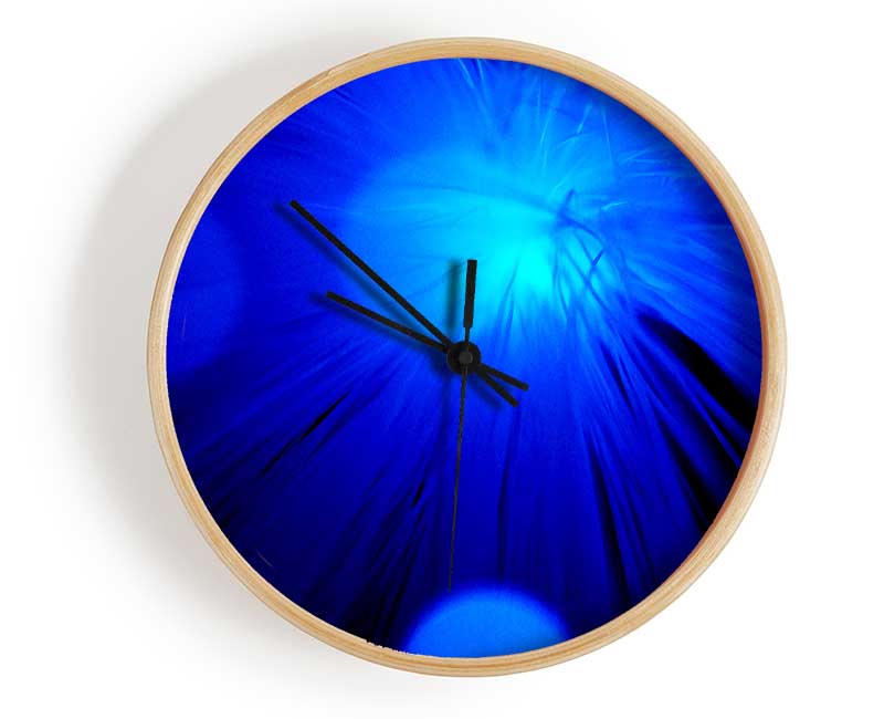 Blue Spot Lights Clock - Wallart-Direct UK