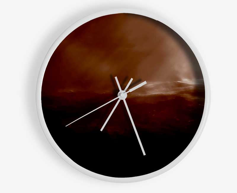 Brown Clock - Wallart-Direct UK