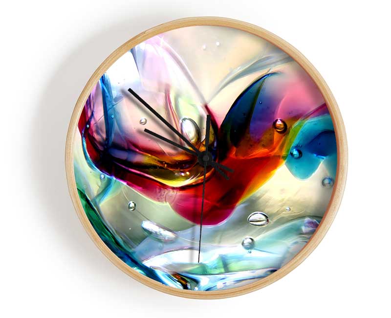 Bubbles 2 Clock - Wallart-Direct UK