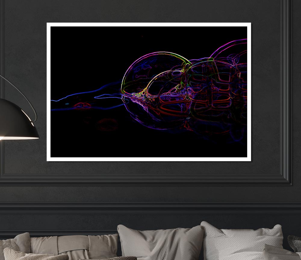 Bubbles Print Poster Wall Art