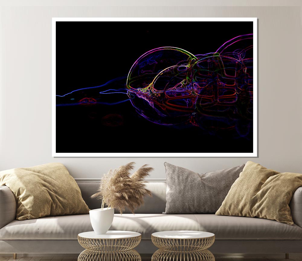 Bubbles Print Poster Wall Art