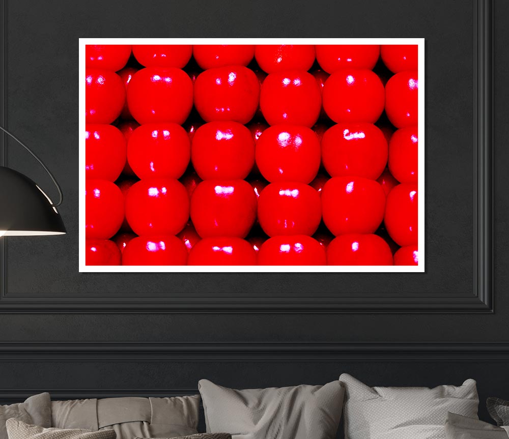 Candy Apple Print Poster Wall Art