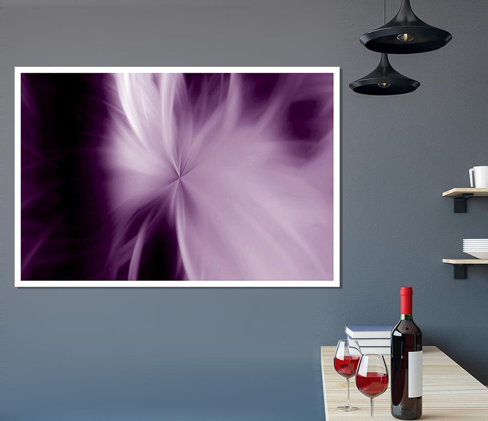 Celestial Core Purple Print Poster Wall Art