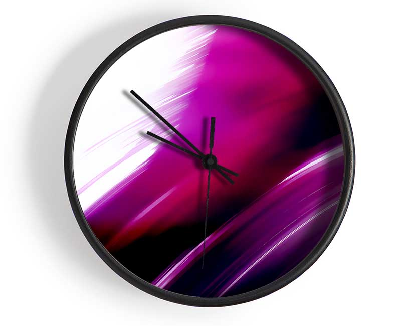 Cerise Smearms Clock - Wallart-Direct UK