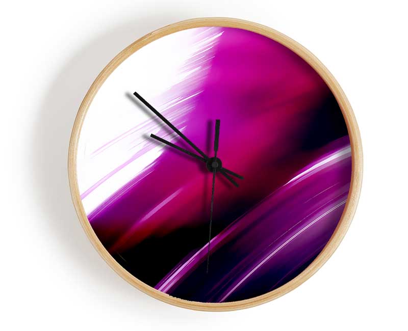 Cerise Smearms Clock - Wallart-Direct UK