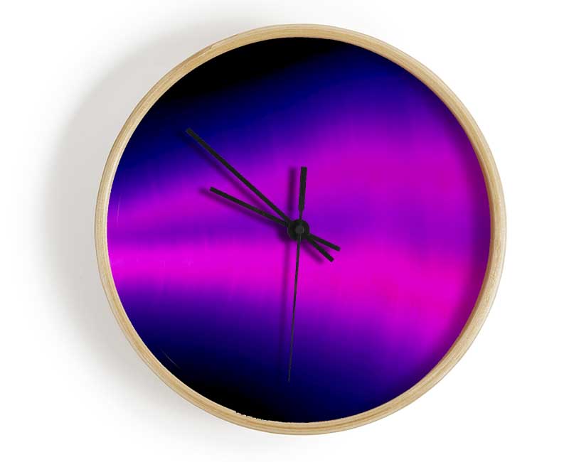 Cerise Sound Wave Clock - Wallart-Direct UK