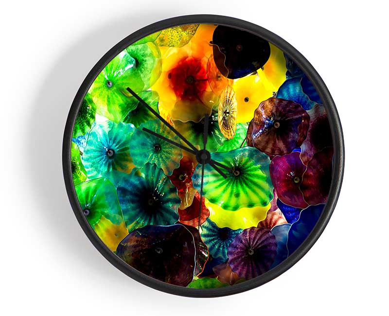 Rainbow Glass Clock - Wallart-Direct UK