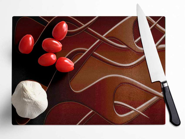 Chocolate Flames Glass Chopping Board