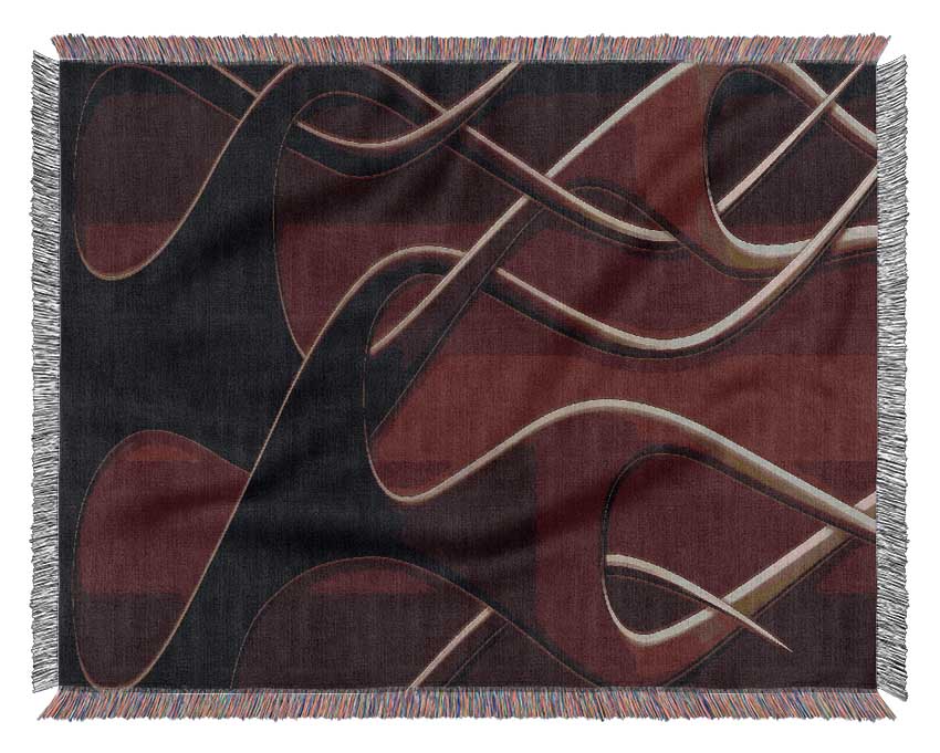 Chocolate Flames Woven Blanket