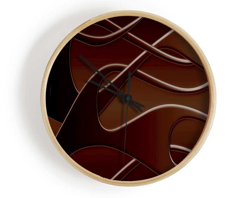 Chocolate Flames Clock - Wallart-Direct UK