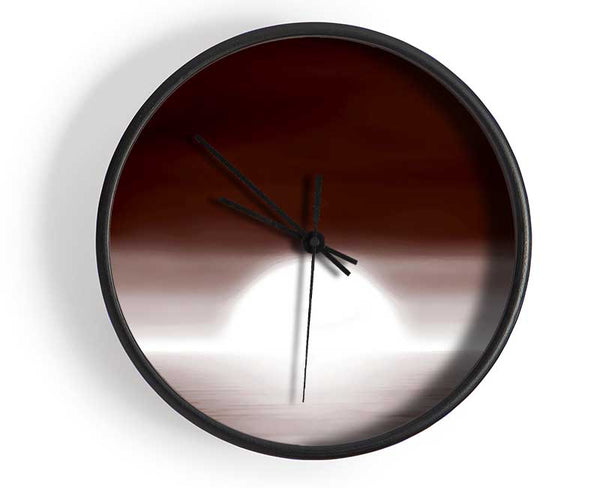 Chocolate Horizon Clock - Wallart-Direct UK