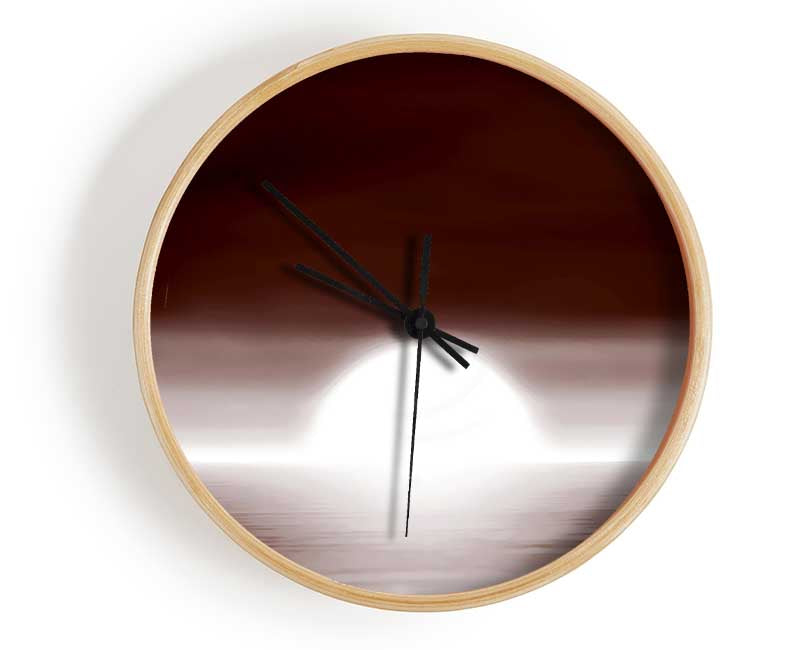 Chocolate Horizon Clock - Wallart-Direct UK