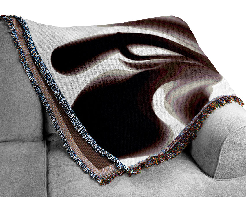 Chocolate Petals Woven Blanket