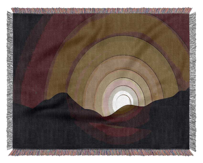 Chocolate Rainbow Horizon Woven Blanket