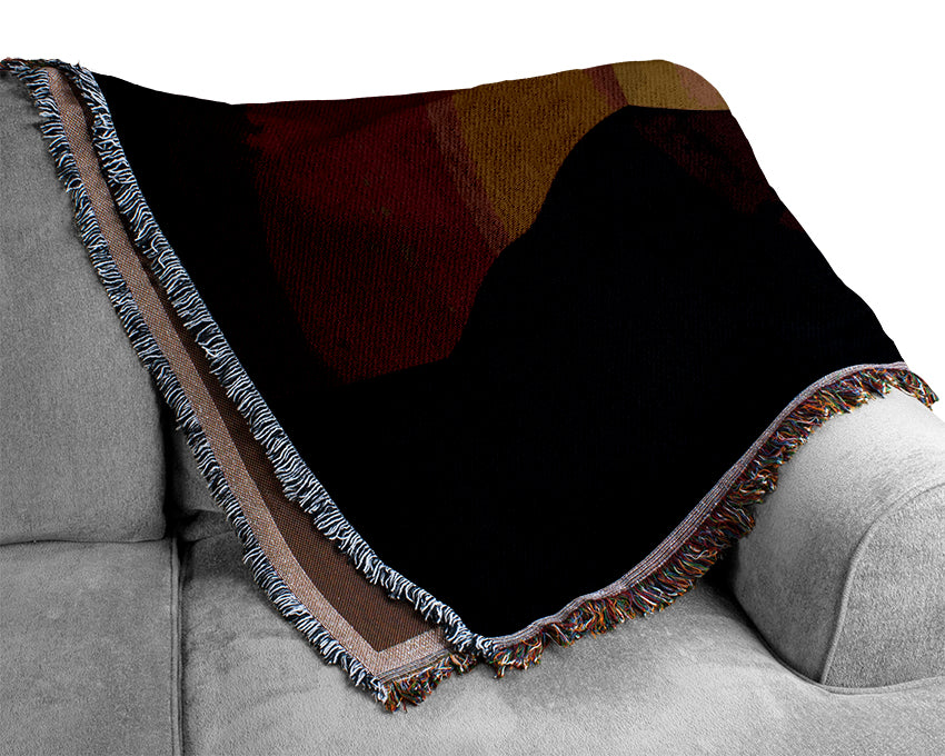 Chocolate Rainbow Horizon Woven Blanket