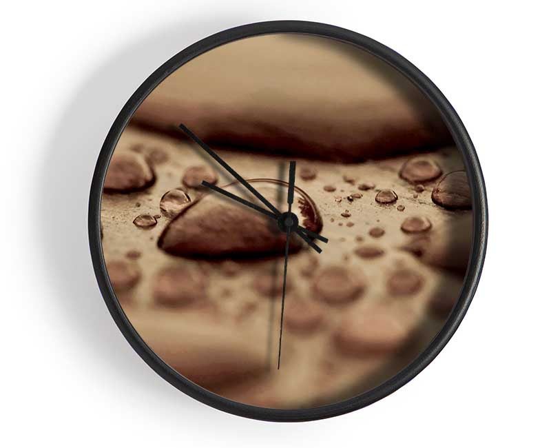 Chocolate Raindrop Clock - Wallart-Direct UK